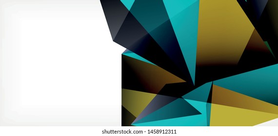 Plantilla abstracta vintage con fondo blanco de composición de mosaico triangular. Fondo de diseño simple. Diseño moderno y plano. Color del fondo abstracto. Hermoso patrón vectorial.