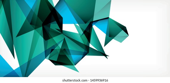 Vintage abstract template with triangle mosaic composition vecton white background. Simple design background. Modern flat design. Color abstract background. Beautiful vector pattern.