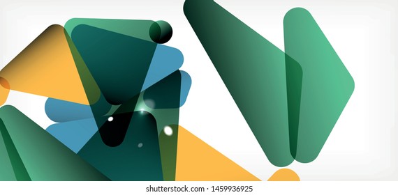 Vintage abstrakte Vorlage mit Dreieck Mosaik Komposition Vecton weißer Hintergrund. Einfaches Design-Hintergrund. Modernes Flachdesign. Abstrakter Farbhintergrund. Schönes Vektormuster.
