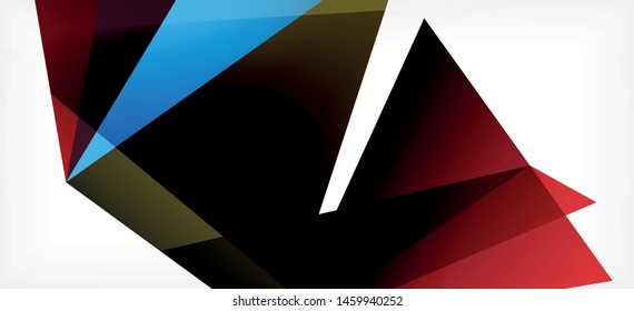 Plantilla abstracta vintage con fondo blanco de composición de mosaico triangular. Fondo de diseño simple. Diseño moderno y plano. Color del fondo abstracto. Hermoso patrón vectorial.
