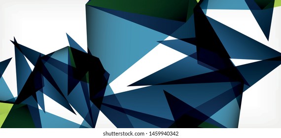 Vintage abstract template with triangle mosaic composition vecton white background. Simple design background. Modern flat design. Color abstract background. Beautiful vector pattern.