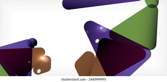 Vintage abstract template with triangle mosaic composition vecton white background. Simple design background. Modern flat design. Color abstract background. Beautiful vector pattern.