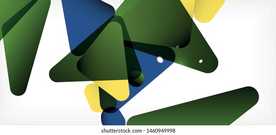 Vintage abstract template with triangle mosaic composition vecton white background. Simple design background. Modern flat design. Color abstract background. Beautiful vector pattern.