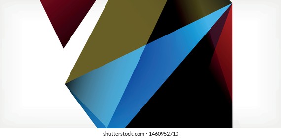 Plantilla abstracta vintage con fondo blanco vectorial de composición de mosaico triangular. Fondo de diseño simple. Diseño moderno y plano. Color del fondo abstracto. Hermoso patrón vectorial.