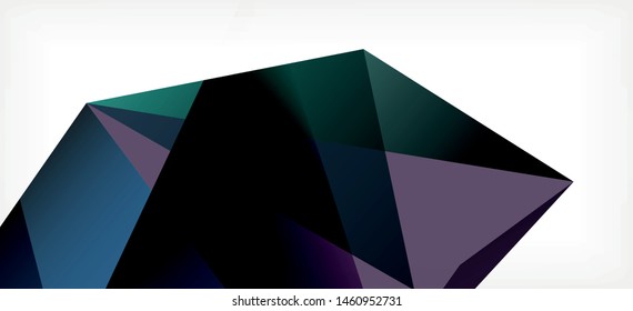 Vintage abstract template with triangle mosaic composition vector white background. Simple design background. Modern flat design. Color abstract background. Beautiful vector pattern.