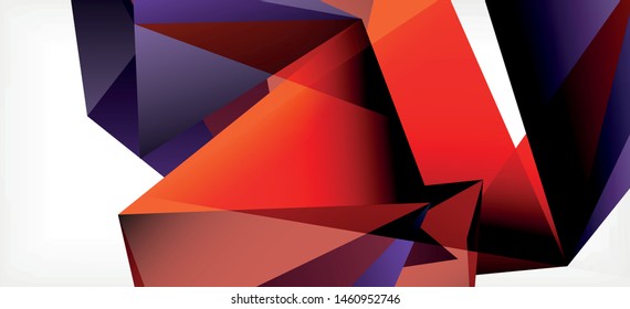 Plantilla abstracta vintage con fondo blanco de composición de mosaico triangular. Fondo de diseño simple. Diseño moderno y plano. Color del fondo abstracto. Hermoso patrón vectorial.