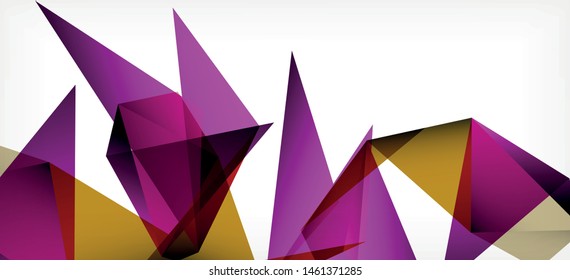 Plantilla abstracta vintage con fondo blanco de composición de mosaico triangular. Fondo de diseño simple. Diseño moderno y plano. Color del fondo abstracto. Hermoso patrón vectorial.