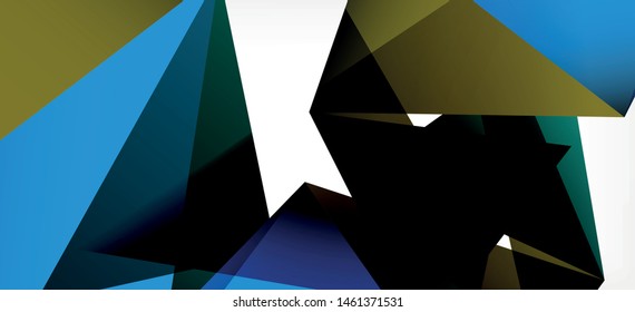 Vintage abstract template with triangle mosaic composition vecton white background. Simple design background. Modern flat design. Color abstract background. Beautiful vector pattern.