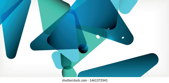 Vintage abstract template with triangle mosaic composition vecton white background. Simple design background. Modern flat design. Color abstract background. Beautiful vector pattern.