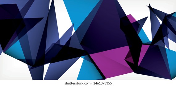 Vintage abstract template with triangle mosaic composition vecton white background. Simple design background. Modern flat design. Color abstract background. Beautiful vector pattern.