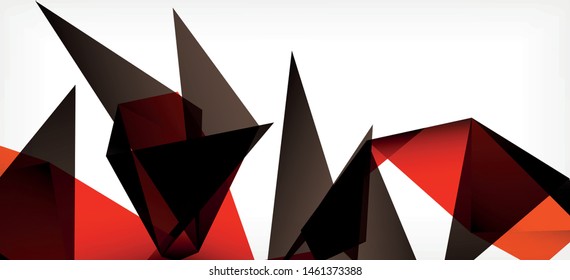 Plantilla abstracta vintage con fondo blanco de composición de mosaico triangular. Fondo de diseño simple. Diseño moderno y plano. Color del fondo abstracto. Hermoso patrón vectorial.