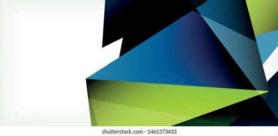 Vintage abstract template with triangle mosaic composition vecton white background. Simple design background. Modern flat design. Color abstract background. Beautiful vector pattern.