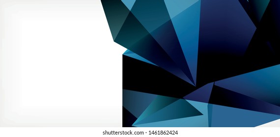 Vintage abstrakte Vorlage mit Dreieck Mosaik Komposition Vecton weißer Hintergrund. Einfaches Design-Hintergrund. Modernes Flachdesign. Abstrakter Farbhintergrund. Schönes Vektormuster.