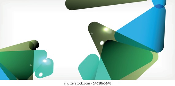 Vintage abstrakte Vorlage mit Dreieck Mosaik Komposition Vecton weißer Hintergrund. Einfaches Design-Hintergrund. Modernes Flachdesign. Abstrakter Farbhintergrund. Schönes Vektormuster.