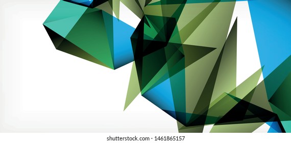 Vintage abstract template with triangle mosaic composition vecton white background. Simple design background. Modern flat design. Color abstract background. Beautiful vector pattern.