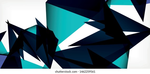 Plantilla abstracta vintage con fondo blanco de composición de mosaico triangular. Fondo de diseño simple. Diseño moderno y plano. Color del fondo abstracto. Hermoso patrón vectorial.