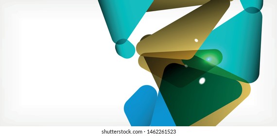 Vintage abstract template with triangle mosaic composition vecton white background. Simple design background. Modern flat design. Color abstract background. Beautiful vector pattern.