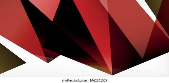 Vintage abstract template with triangle mosaic composition vecton white background. Simple design background. Modern flat design. Color abstract background. Beautiful vector pattern.