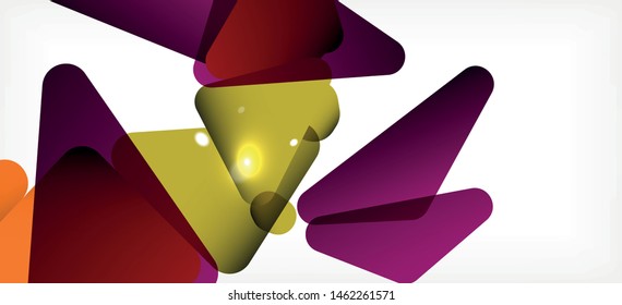 Plantilla abstracta vintage con fondo blanco de composición de mosaico triangular. Fondo de diseño simple. Diseño moderno y plano. Color del fondo abstracto. Hermoso patrón vectorial.