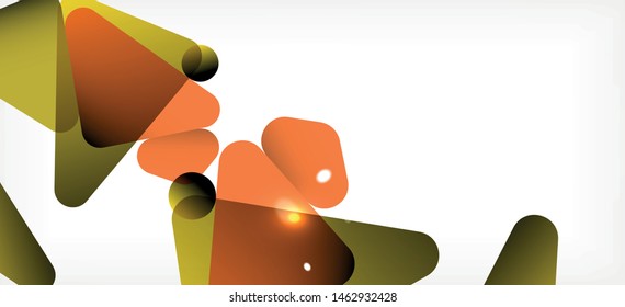 Plantilla abstracta vintage con fondo blanco de composición de mosaico triangular. Fondo de diseño simple. Diseño moderno y plano. Color del fondo abstracto. Hermoso patrón vectorial.