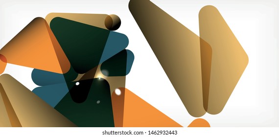 Plantilla abstracta vintage con fondo blanco de composición de mosaico triangular. Fondo de diseño simple. Diseño moderno y plano. Color del fondo abstracto. Hermoso patrón vectorial.