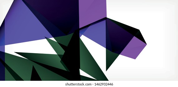 Vintage abstract template with triangle mosaic composition vecton white background. Simple design background. Modern flat design. Color abstract background. Beautiful vector pattern.