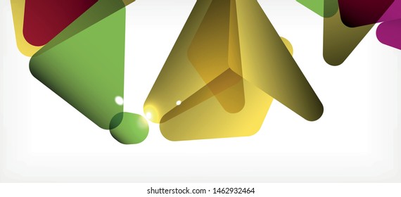 Plantilla abstracta vintage con fondo blanco de composición de mosaico triangular. Fondo de diseño simple. Diseño moderno y plano. Color del fondo abstracto. Hermoso patrón vectorial.