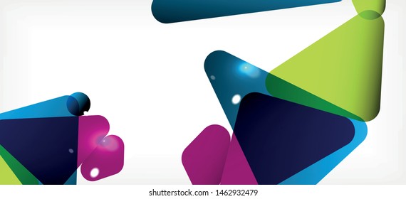 Vintage abstract template with triangle mosaic composition vecton white background. Simple design background. Modern flat design. Color abstract background. Beautiful vector pattern.