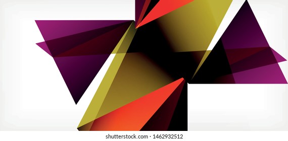 Plantilla abstracta vintage con fondo blanco de composición de mosaico triangular. Fondo de diseño simple. Diseño moderno y plano. Color del fondo abstracto. Hermoso patrón vectorial.