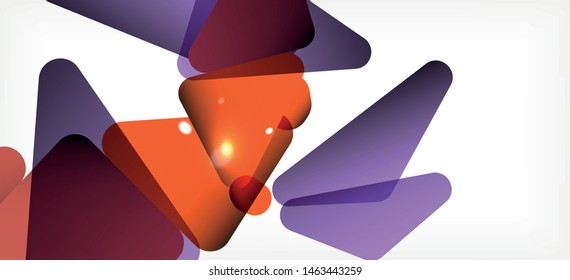 Vintage abstract template with triangle mosaic composition vecton white background. Simple design background. Modern flat design. Color abstract background. Beautiful vector pattern.