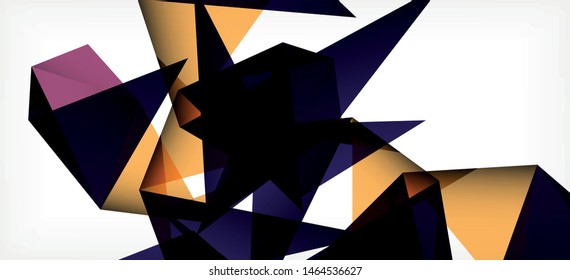 Plantilla abstracta vintage con fondo blanco de composición de mosaico triangular. Fondo de diseño simple. Diseño moderno y plano. Color del fondo abstracto. Hermoso patrón vectorial.