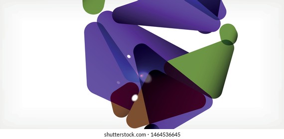Plantilla abstracta vintage con fondo blanco de composición de mosaico triangular. Fondo de diseño simple. Diseño moderno y plano. Color del fondo abstracto. Hermoso patrón vectorial.