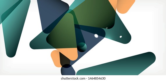 Plantilla abstracta vintage con fondo blanco de composición de mosaico triangular. Fondo de diseño simple. Diseño moderno y plano. Color del fondo abstracto. Hermoso patrón vectorial.