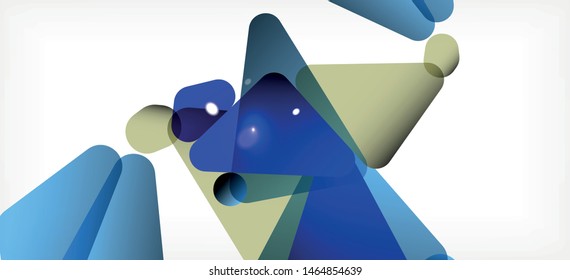 Vintage abstract template with triangle mosaic composition vecton white background. Simple design background. Modern flat design. Color abstract background. Beautiful vector pattern.