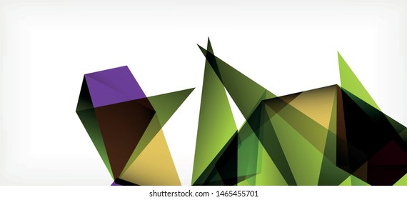 Plantilla abstracta vintage con fondo blanco de composición de mosaico triangular. Fondo de diseño simple. Diseño moderno y plano. Color del fondo abstracto. Hermoso patrón vectorial.