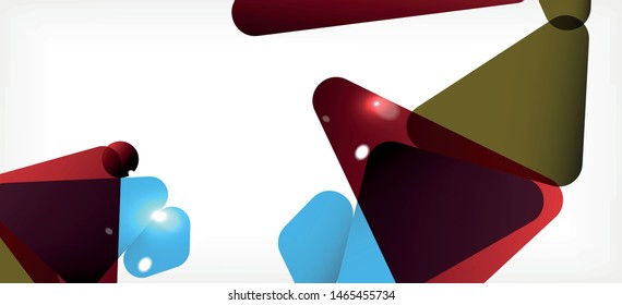 Vintage abstract template with triangle mosaic composition vecton white background. Simple design background. Modern flat design. Color abstract background. Beautiful vector pattern.