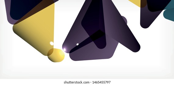 Vintage abstract template with triangle mosaic composition vecton white background. Simple design background. Modern flat design. Color abstract background. Beautiful vector pattern.