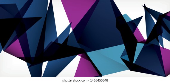 Vintage abstract template with triangle mosaic composition vecton white background. Simple design background. Modern flat design. Color abstract background. Beautiful vector pattern.
