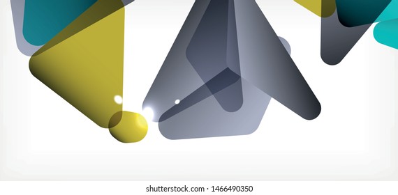 Vintage abstract template with triangle mosaic composition vecton white background. Simple design background. Modern flat design. Color abstract background. Beautiful vector pattern.