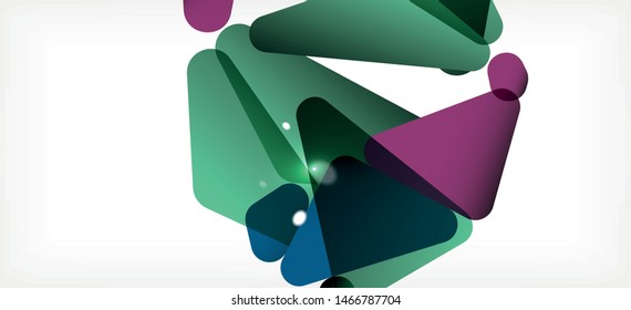Plantilla abstracta vintage con fondo blanco de composición de mosaico triangular. Fondo de diseño simple. Diseño moderno y plano. Color del fondo abstracto. Hermoso patrón vectorial.