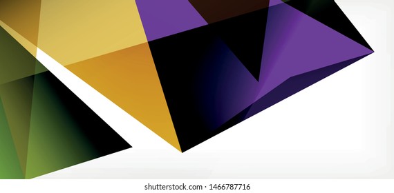Vintage abstract template with triangle mosaic composition vecton white background. Simple design background. Modern flat design. Color abstract background. Beautiful vector pattern.
