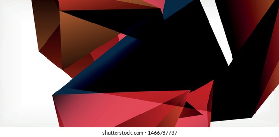 Vintage abstract template with triangle mosaic composition vecton white background. Simple design background. Modern flat design. Color abstract background. Beautiful vector pattern.