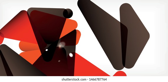 Plantilla abstracta vintage con fondo blanco de composición de mosaico triangular. Fondo de diseño simple. Diseño moderno y plano. Color del fondo abstracto. Hermoso patrón vectorial.