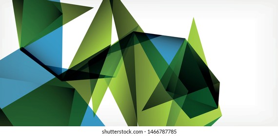 Vintage abstrakte Vorlage mit Dreieck Mosaik Komposition Vecton weißer Hintergrund. Einfaches Design-Hintergrund. Modernes Flachdesign. Abstrakter Farbhintergrund. Schönes Vektormuster.