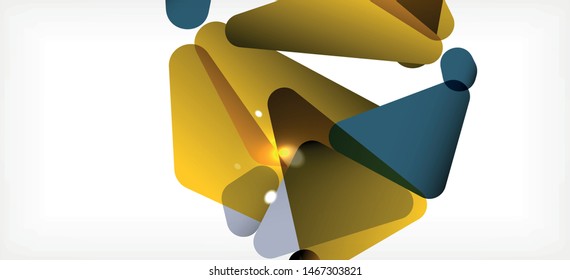 Plantilla abstracta vintage con fondo blanco de composición de mosaico triangular. Fondo de diseño simple. Diseño moderno y plano. Color del fondo abstracto. Hermoso patrón vectorial.