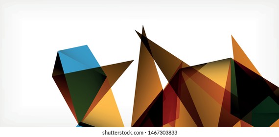 Plantilla abstracta vintage con fondo blanco de composición de mosaico triangular. Fondo de diseño simple. Diseño moderno y plano. Color del fondo abstracto. Hermoso patrón vectorial.
