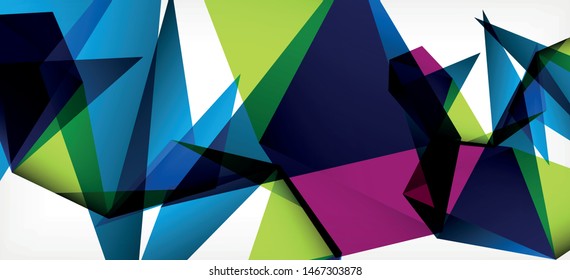 Plantilla abstracta vintage con fondo blanco de composición de mosaico triangular. Fondo de diseño simple. Diseño moderno y plano. Color del fondo abstracto. Hermoso patrón vectorial.