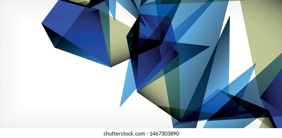 Vintage abstract template with triangle mosaic composition vecton white background. Simple design background. Modern flat design. Color abstract background. Beautiful vector pattern.