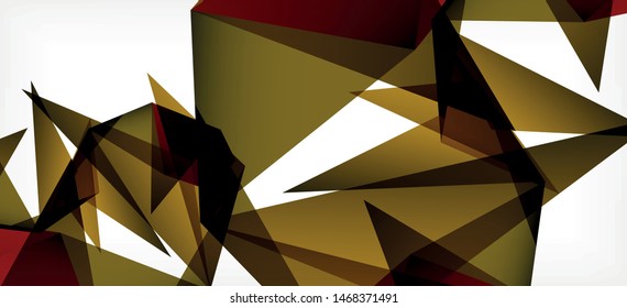 Vintage abstract template with triangle mosaic composition vecton white background. Simple design background. Modern flat design. Color abstract background. Beautiful vector pattern.