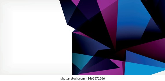 Vintage abstract template with triangle mosaic composition vecton white background. Simple design background. Modern flat design. Color abstract background. Beautiful vector pattern.